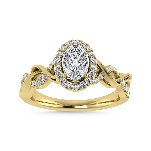 Diamond 3/4 Ct.Tw. Engagement Ring in 14K Yellow Gold