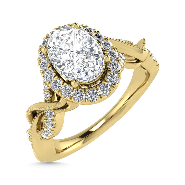 Diamond 3/4 Ct.Tw. Engagement Ring in 14K Yellow Gold