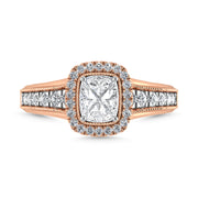 Diamond 1 Ct.Tw. Engagement Ring in 14K Rose Gold