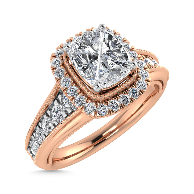 Diamond 1 Ct.Tw. Engagement Ring in 14K Rose Gold