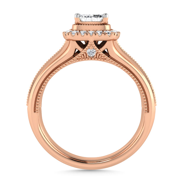 Diamond 1 Ct.Tw. Engagement Ring in 14K Rose Gold