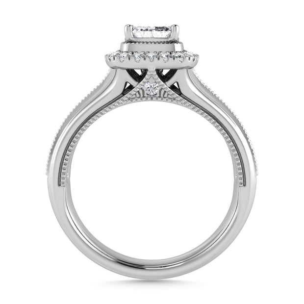 Diamond 1 Ct.Tw. Engagement Ring in 14K White Gold