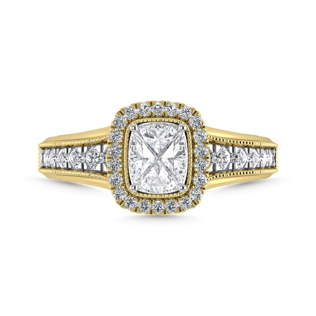 Diamond 1 Ct.Tw. Engagement Ring in 14K Yellow Gold