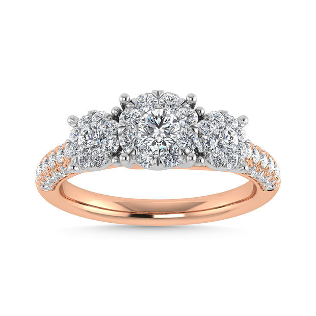 Diamond 1 1/4 Ct.Tw. Engagement Ring in 14K Rose Gold