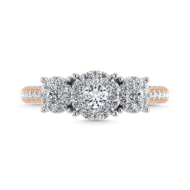 Diamond 1 1/4 Ct.Tw. Engagement Ring in 14K Rose Gold