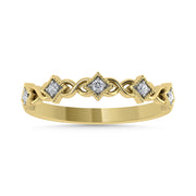 Diamond 1/10 Ct.Tw. Stack Band in 10K Yellow Gold