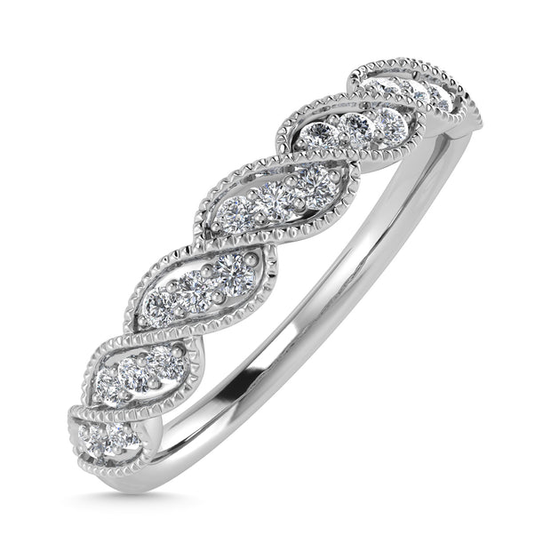 Diamond 1/6 Ct.Tw. Stack Band in 10K White Gold