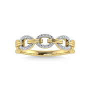 10K Two Tone Diamond 1/8 Ct.Tw. Fashion Ring