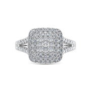 10K White Gold Diamond 1 Ct.Tw. Engagement Ring