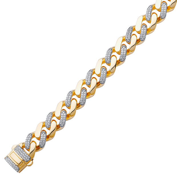14K Gold Cuban Hollow Bracelet