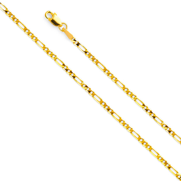 14KY 2.3mm Figaro Chain