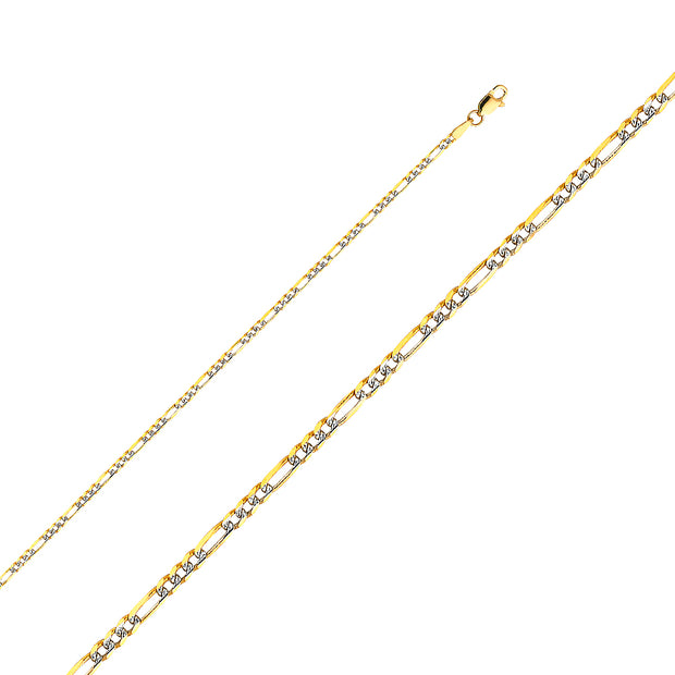 14KY 2.3mm Figaro Chain