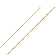 10K 1.5 mm Solid Gold Rope Chain