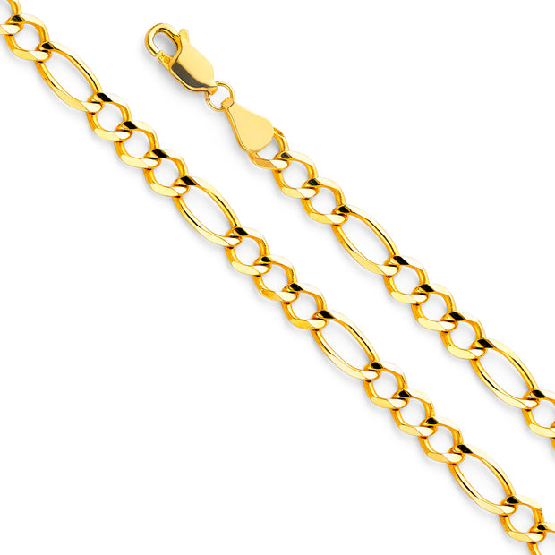 14KY 5.6mm Figaro Chain