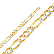 14KY 8.6mm Figaro Chain