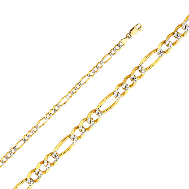 14KY 4.7mm Figaro Chain