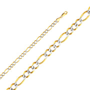 14KY 5.6mm Figaro  Chain