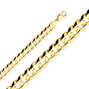 14K 14MM CURB LINK SOLID GOLD CHAIN