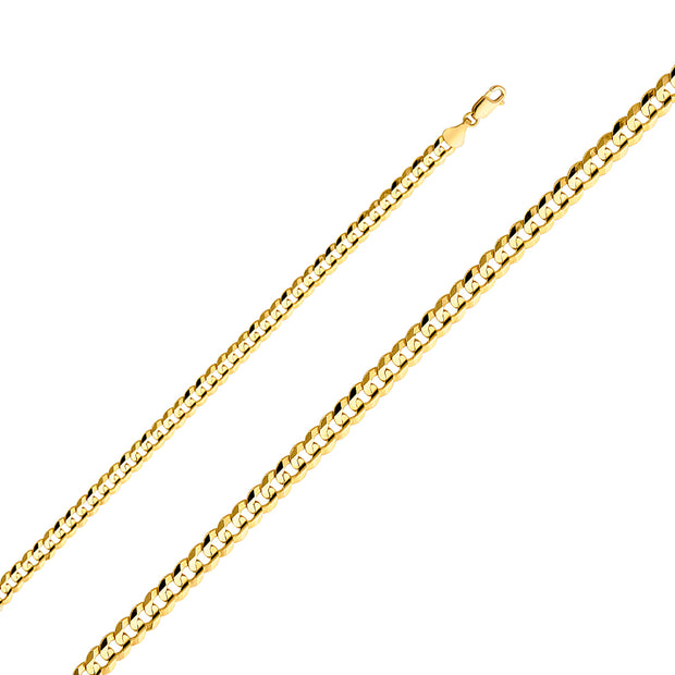 14K 5.9MM SOLID GOLD CURB CHAIN