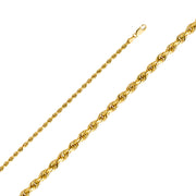 10K Gold 3mm Solid Rope Chain