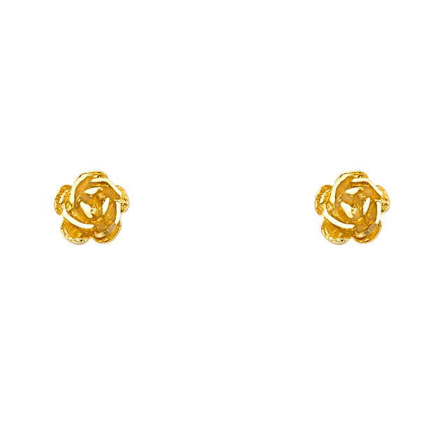 14KP Flower Post Earrings