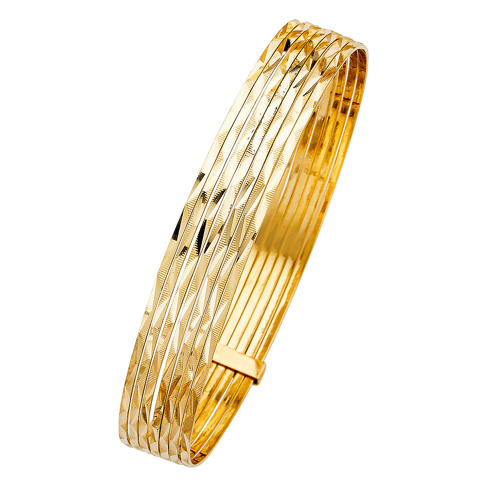 14K SEMANARIOS 7DAYS BANGLE – Blanca's Jewelry - Main Image