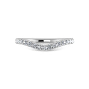 10K White Gold Lab Grown Diamond 1/3 Ct.Tw. Curve Band