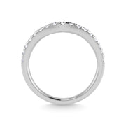 10K White Gold Lab Grown Diamond 1/3 Ct.Tw. Curve Band