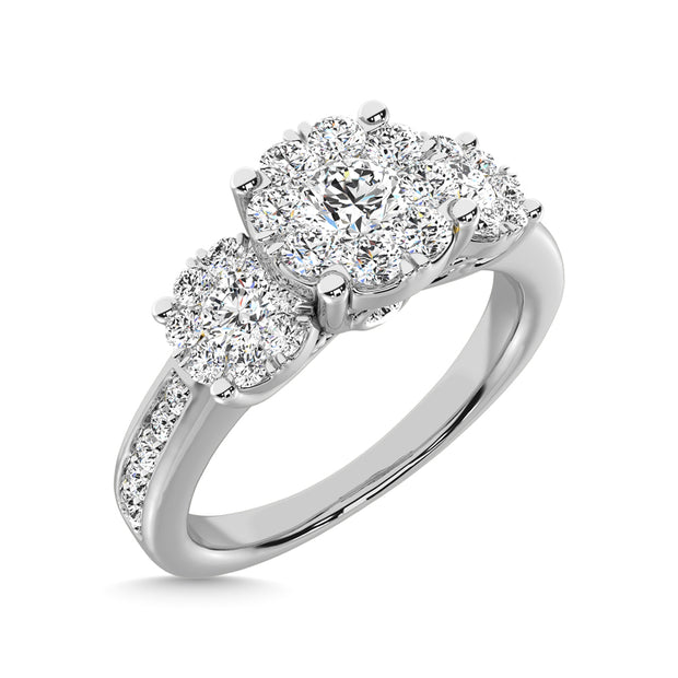 10K White Gold Lab Grown Diamond 1/2 Ct.Tw. Engagement Ring