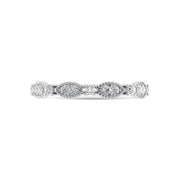 10K White Gold Lab Grown Diamond 1/4 Ct.Tw. Stackable Band