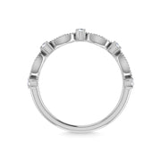 10K White Gold Lab Grown Diamond 1/4 Ct.Tw. Stackable Band