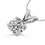 14K White Gold Lab Grown Diamond 1/2 Ct.Tw. Solitaire Pendant