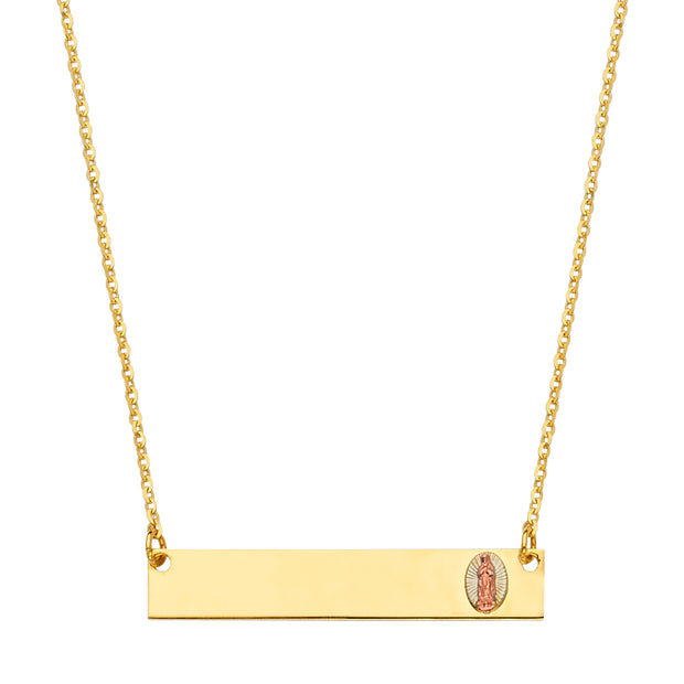 14K ID Guadalupe Chain Necklace