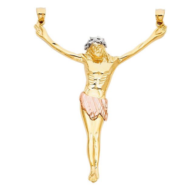 14K Religious Jesus Christ Body Pendant
