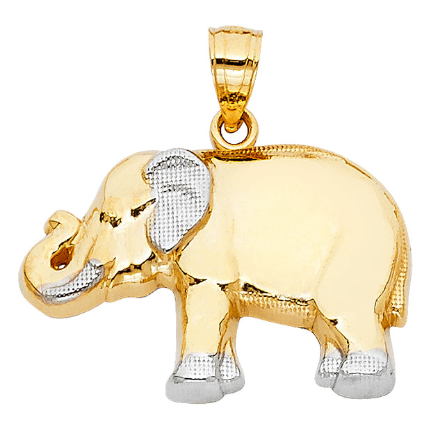 14K Elephant Pendant