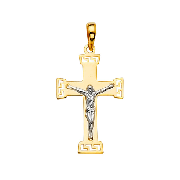 14K Crucifix Cross Pendant