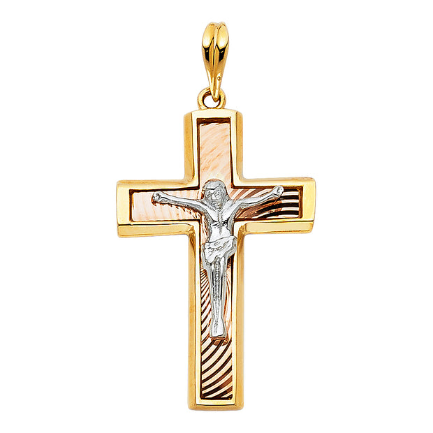 14K Religious Crucifix Pendant