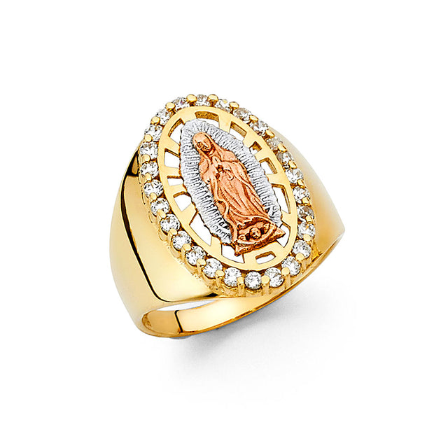 14K Our Lady of Guadalupe Men's Ring