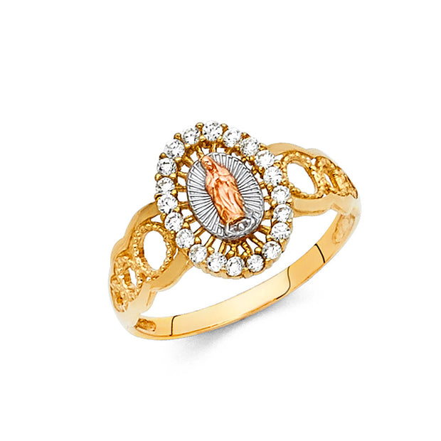 14K CZ GUADALUPE RING