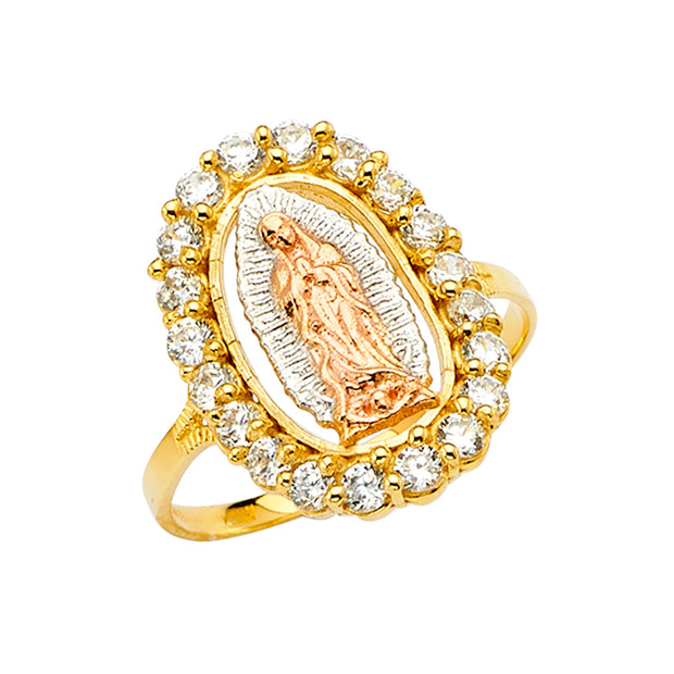 14K Guadalupe CZ Ring