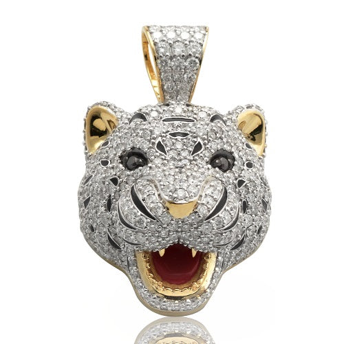 Diamond tiger head pendant Clearance