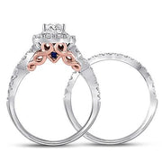 14K DIAMOND BRIDAL WEDDING RING SET 1-3/4 CTTW (CERTIFIED)