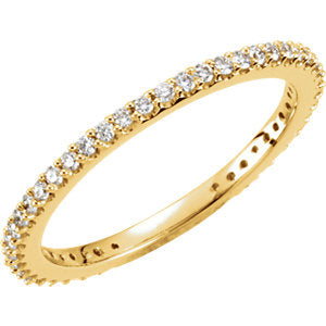 14K Yellow 1/3 CTW Diamond Stackable Ring Size 5