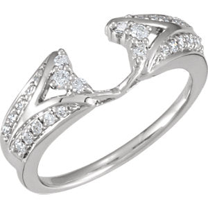 14K White 1/4 CTW Diamond Ring Wrap