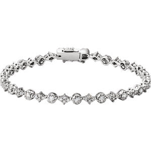 14K White 2 1/2 CTW Diamond 7.5" Bracelet