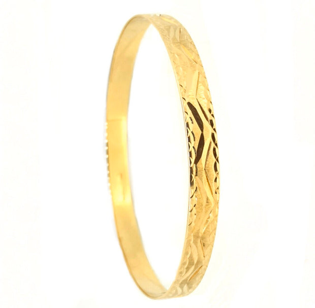 14K Bangle Solid Gold