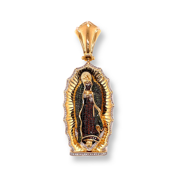 Virgen Guadalupe Pendant Diamond 1.25CTW
