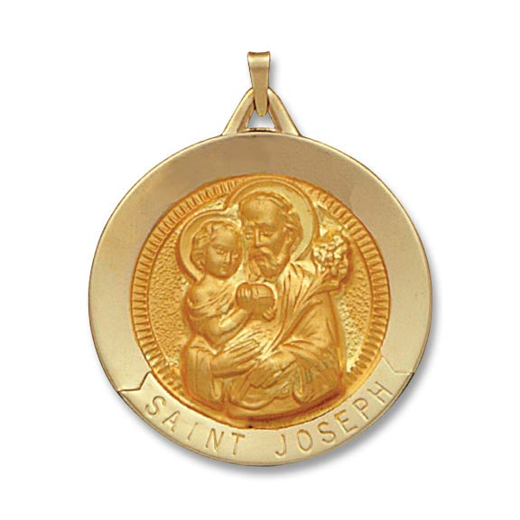 14K St Joseph Medallion