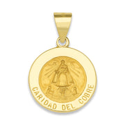 14K Caridad del Cobre Medallion Pendant