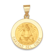 14K Caridad del Cobre Medallion Pendant